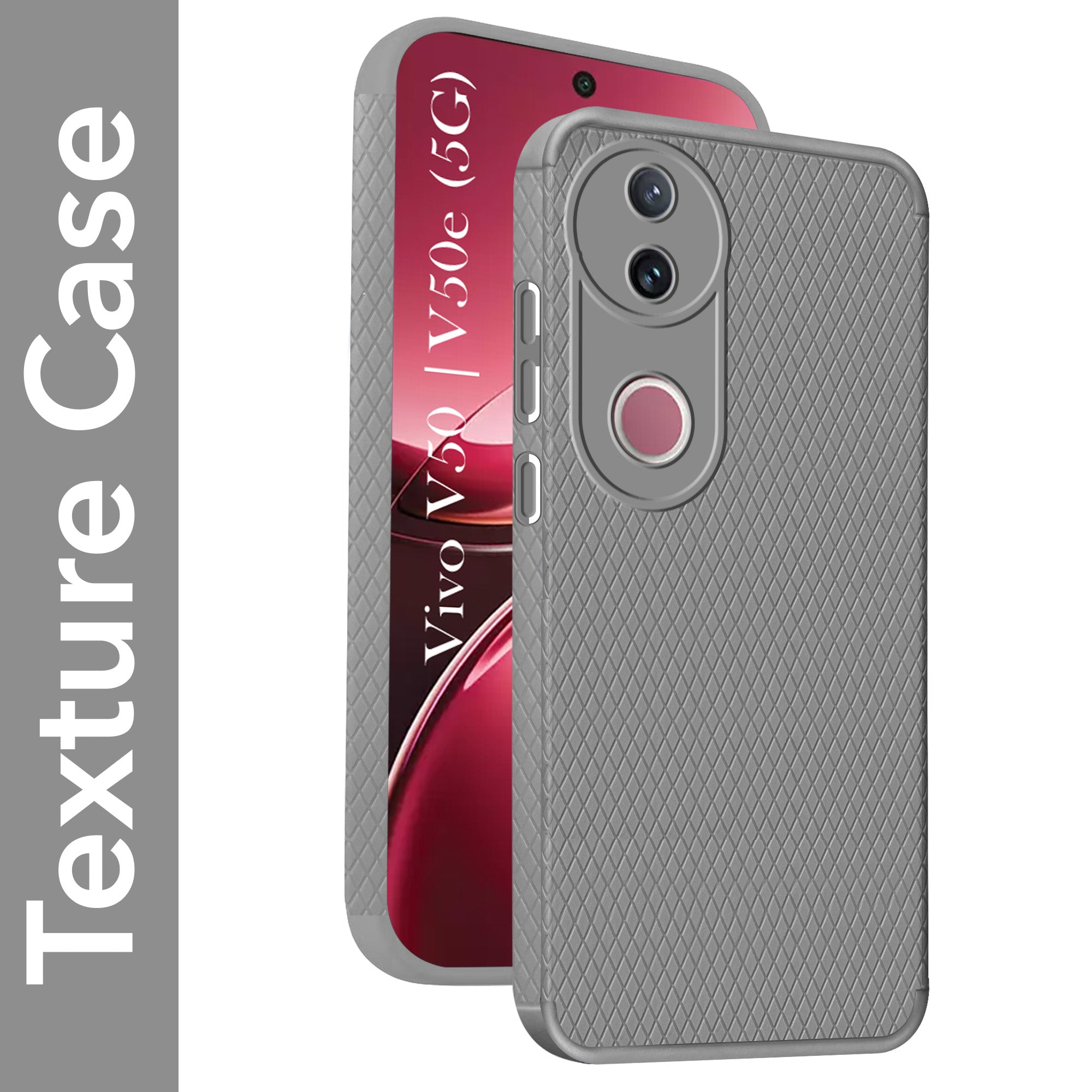 For Vivo V50 | Vivo V50e Back Cover Case (Liquid Silicone | Side Grip | Camera Protection)