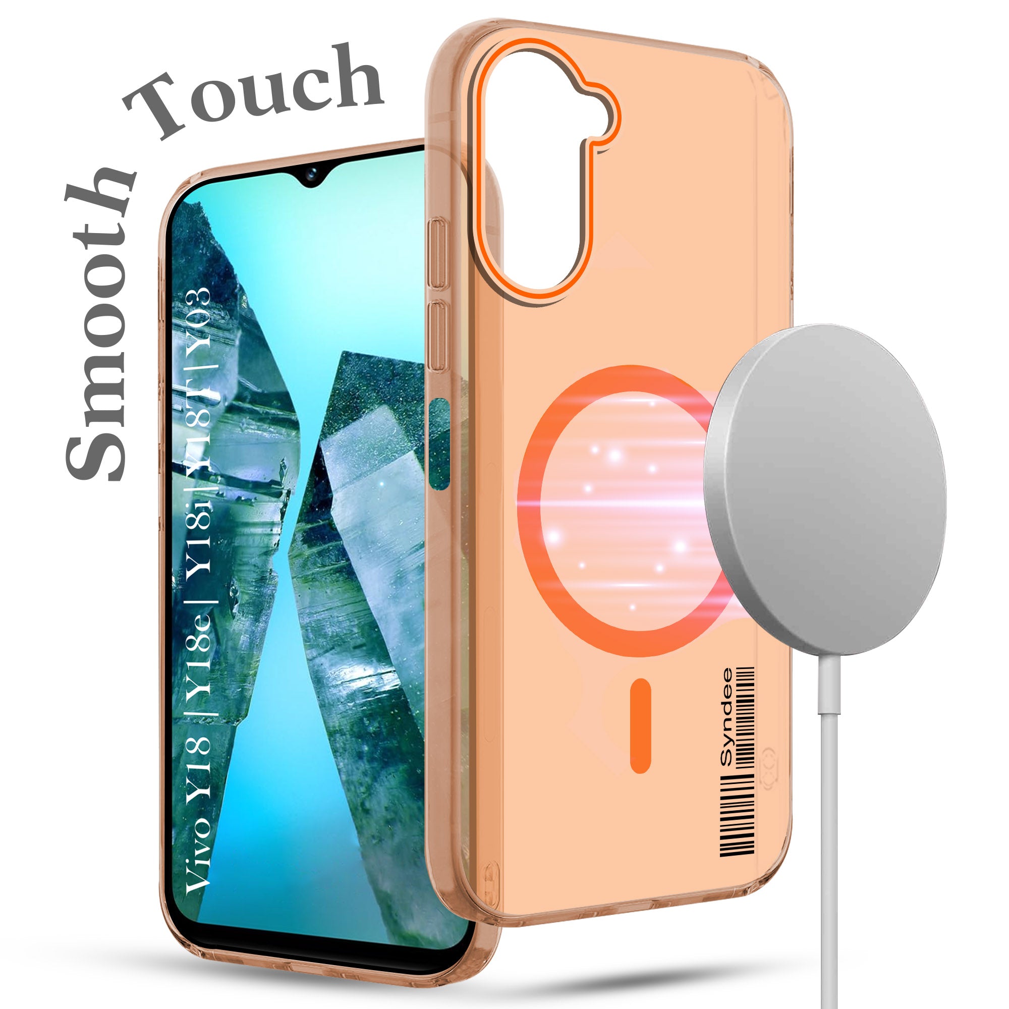 For Vivo Y18 | Y18e | Y03 | Y18i | Y18t Back Cover Case (Soft Touch | Camera Bump Protection | MagSafe Compatible | Matte Finish)