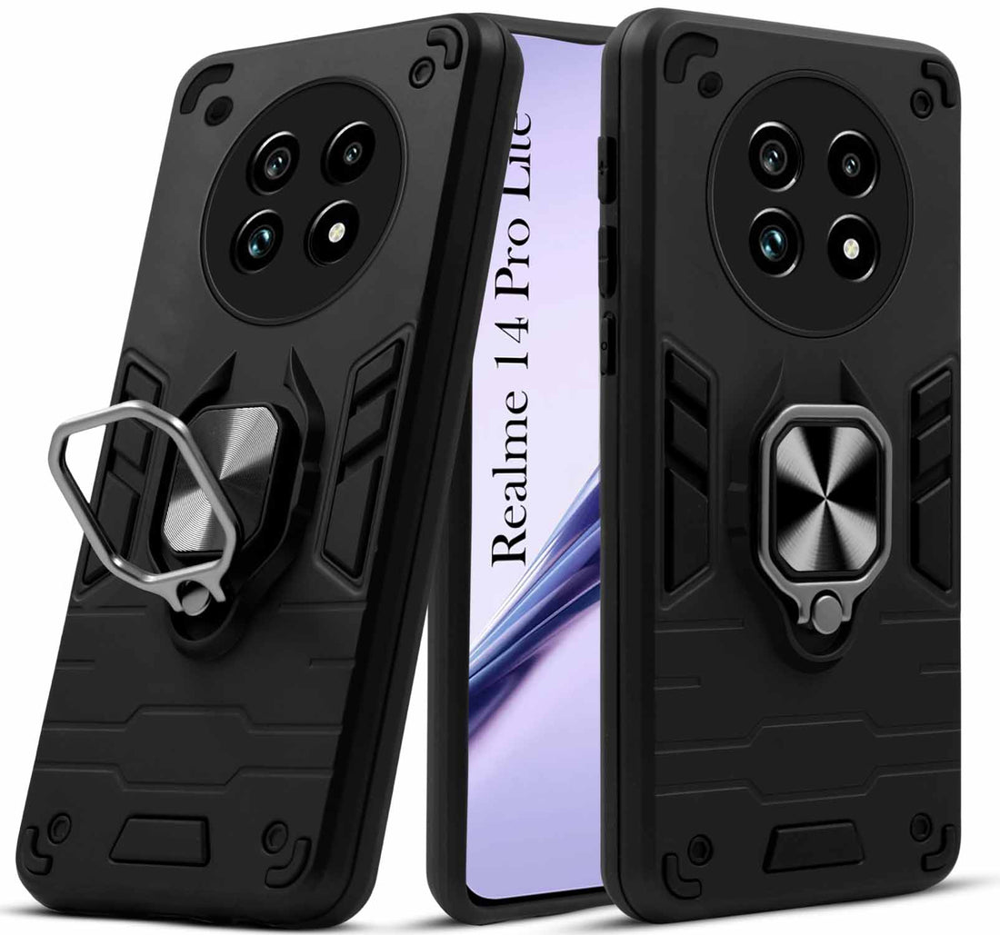 For Realme 14 Pro Lite Back Cover Case (Shockproof Polycarbonate Dual Layer Hybrid Armor)