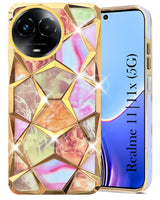 For Realme 11 5G | Realme 11x 5G Back Cover Case ( Dual Design Glitter Sparkle and Detachable Diamond Print Case | Soft and Flexible)