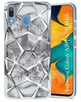 For Samsung Galaxy A20 | Galaxy A30 | Galaxy M10s Back Cover Case ( Dual Design Glitter Sparkle and Detachable Diamond Print Case | Soft and Flexible)