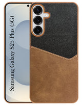 For Samsung Galaxy S25 Plus Back Cover Case (Dual PU Leather Stitch | Professional Minimalist | Soft and Flexible)