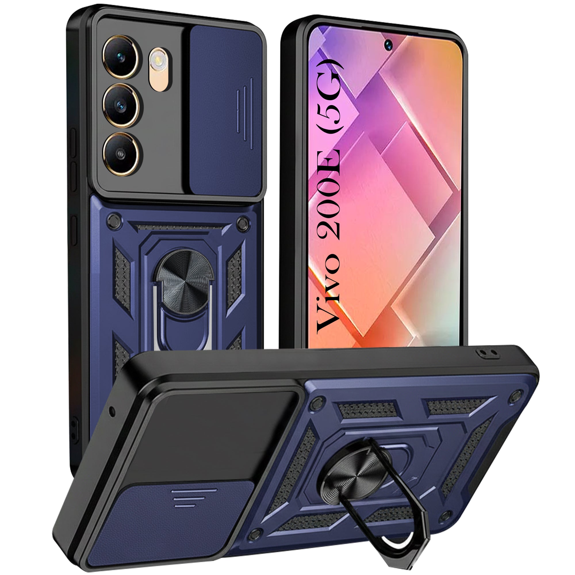 For Vivo Y200e Back Cover Case (Hybrid Dual Armor Polycarbonate)