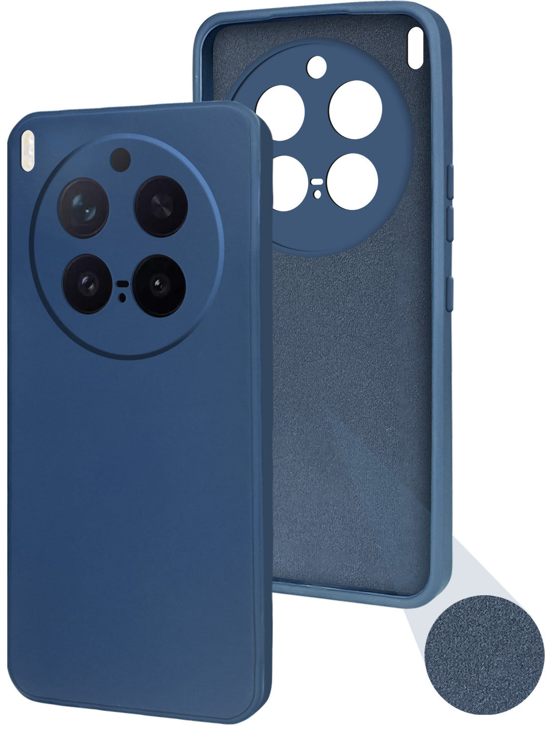 For Vivo X300 Pro Back Cover Case (Matte Finish Silicone with Inside Fiber cloth)