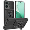 For Oppo Reno14 5G | Oppo Reno 14 5G Back Cover Case (Sliding Shutter Camera Protection | Polycarbonate |Ring Holder Kickstand)