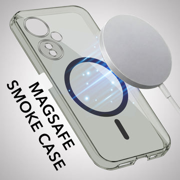 For OnePlus Nord CE 3 Lite Back Cover Case Lifetime Anti-Yellow MagSafe Compatible Clear (Sleek Hard Crystal | Shockproof and Camera Protection)