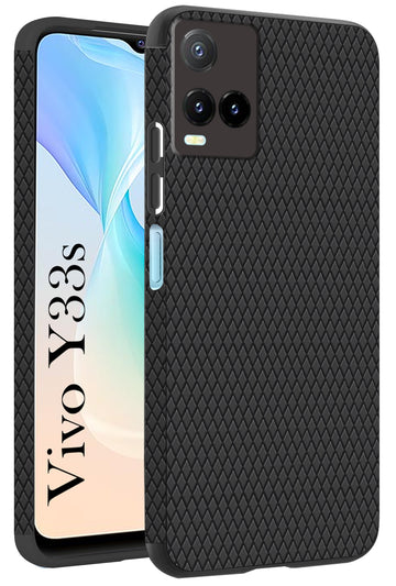 For Vivo Y33s Back Cover Case (Liquid Silicone | Side Grip | Camera Protection)