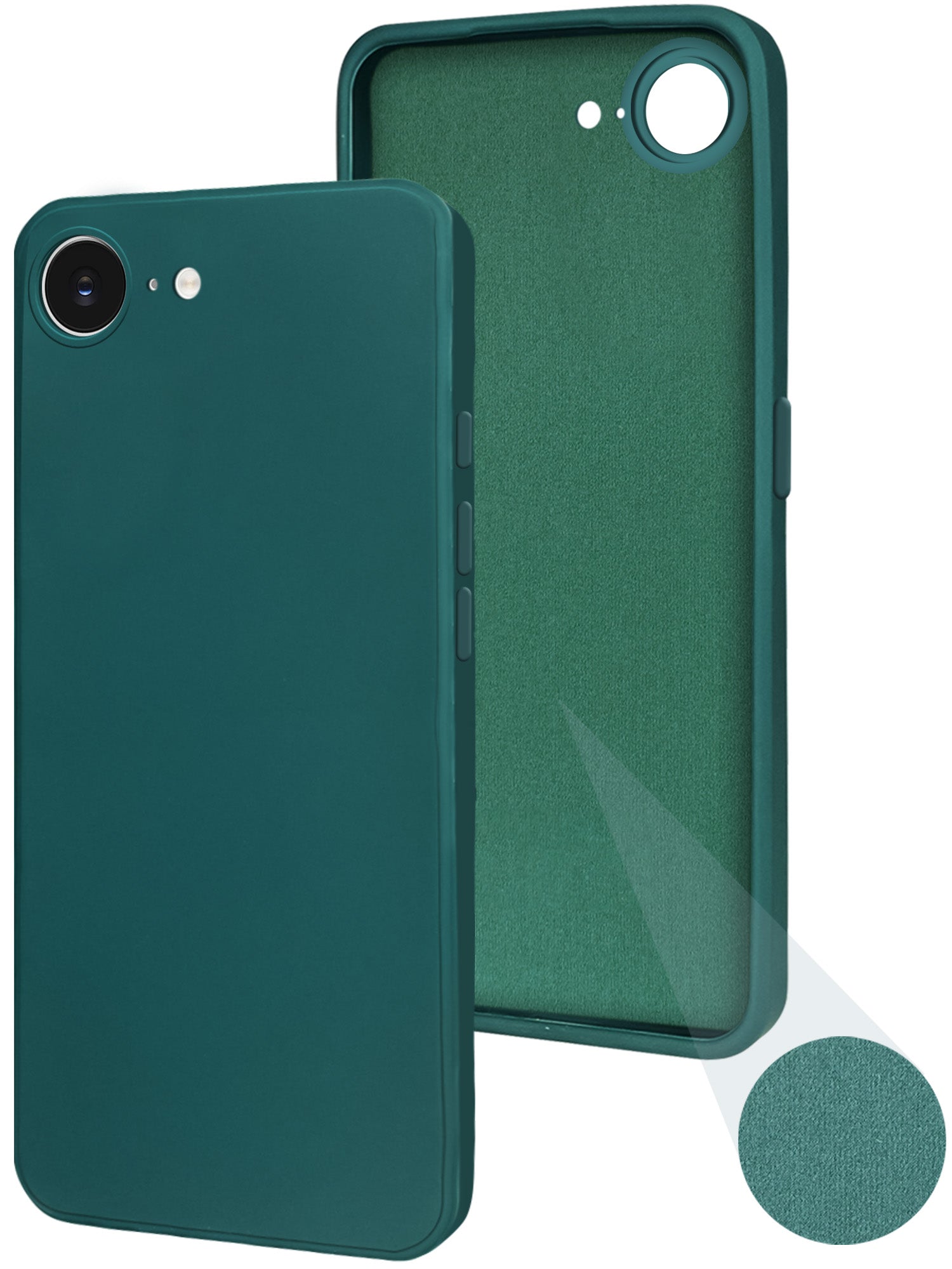 For Apple iPhone 16e | iPhone 17e Back Cover Case (Matte Finish Silicone with Inside Fiber cloth)
