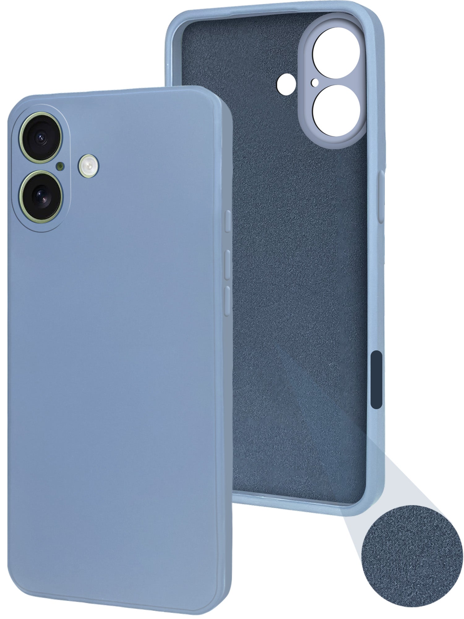 For Apple iPhone 17 Back Cover Case (Matte Finish Silicone with Inside Fiber Cloth)