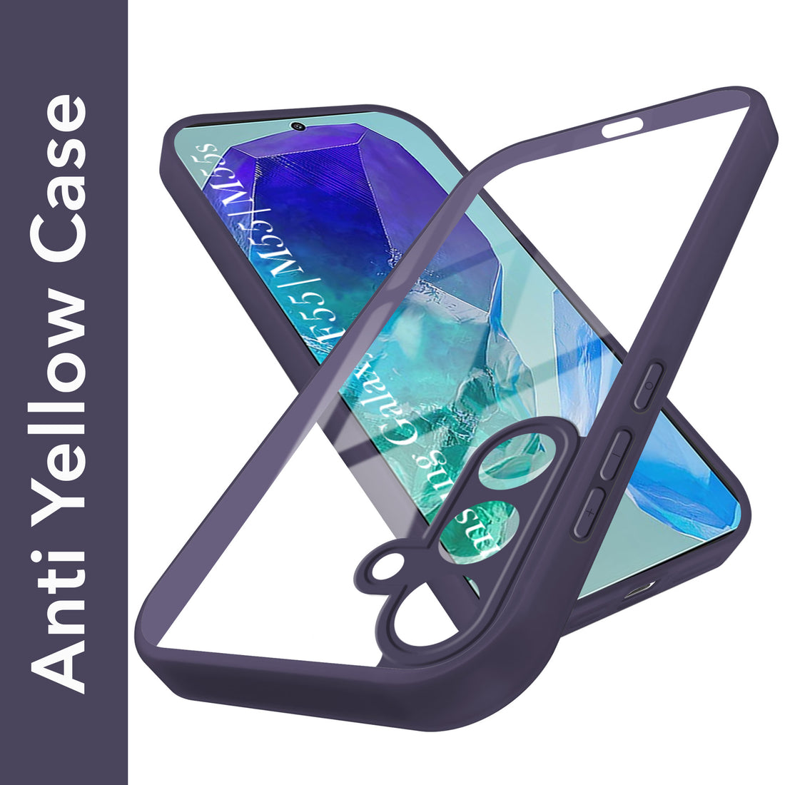 For Samsung Galaxy M55 5G | F55 5G | M55s 5G Back Cover Case (Lifetime Anti Yellow | Anti Scratch | Crystal Clear Shockproof)