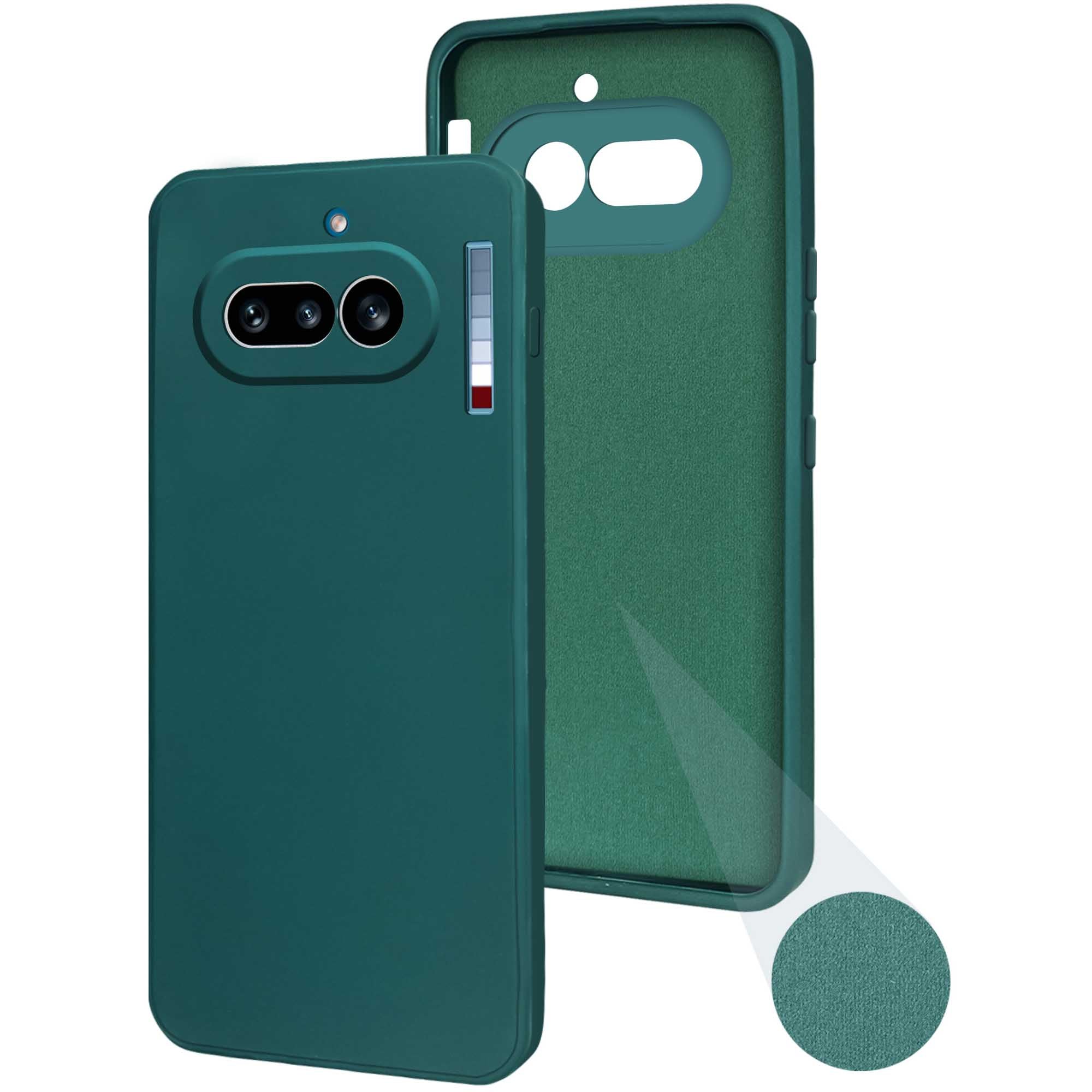 For Nothing Phone 4A 5G Back Cover Case (Matte Finish Silicone with Inside Fiber cloth)