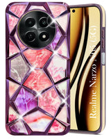 For Realme Narzo N65 5G Back Cover Case (Dual Design Glitter Sparkle and Detachable Diamond Print Case | Soft and Flexible)