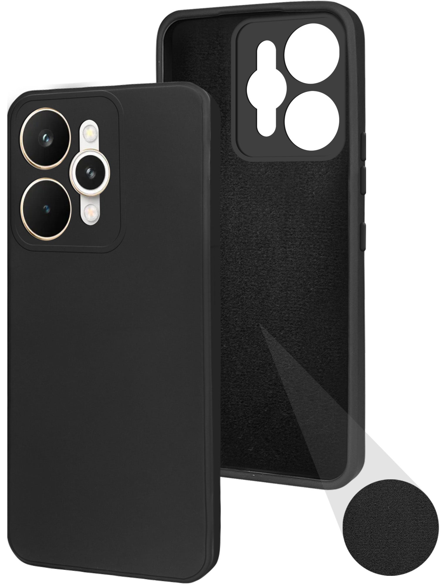 For Realme 15 Back Cover Case (Matte Finish Silicone with Inside Fiber cloth)