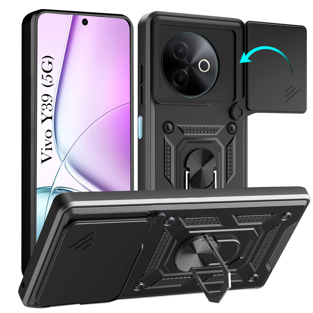 For Vivo Y39 Back Cover Case (Hybrid Dual Armor Polycarbonate)