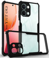 For Vivo Y31T 5G Back Cover Case Hybrid (Shockproof with Polycarbonate Clear Panel | Professional Black)