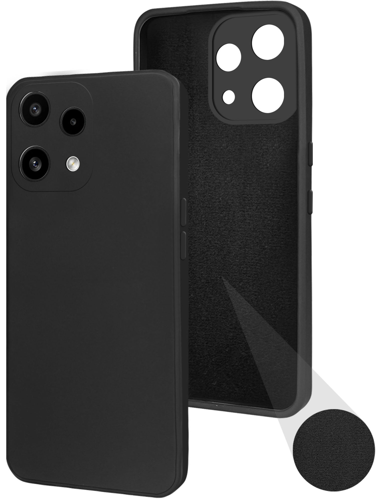 For Nothing Phone 3A Lite Back Cover Case (Matte Finish Silicone with Inside Fiber cloth)