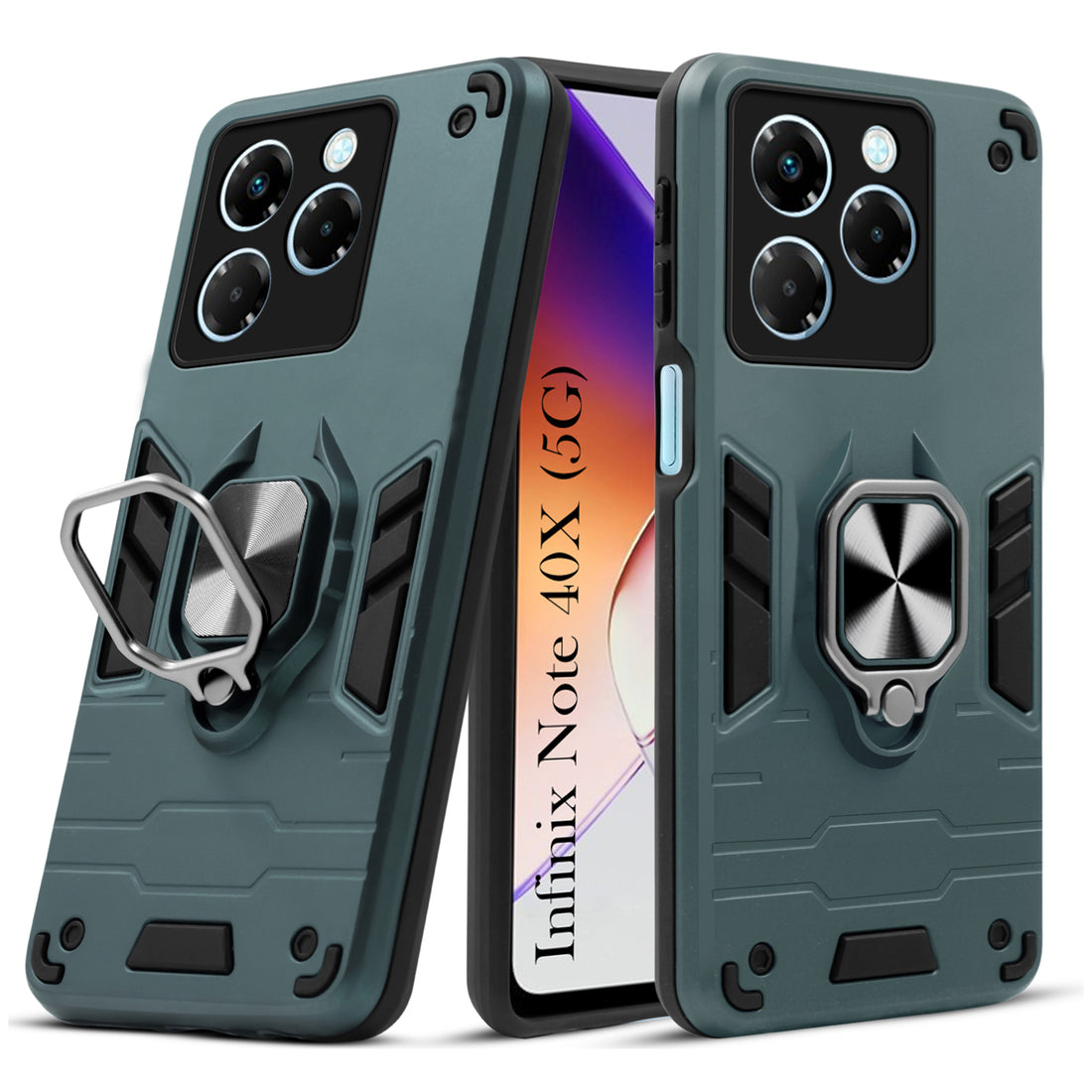 For Infinix Note 40X 5G Back Cover Case (Shockproof Polycarbonate Dual Layer Hybrid Armor)