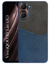 For Vivo iQOO Z9 Lite Back Cover Case (Dual PU Leather Stitch | Professional Minimalist | Soft and Flexible)