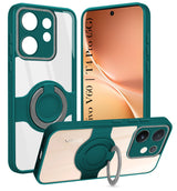 For Vivo V60 | Vivo T4 Pro Back Cover Case with stand (Built-in Ring Holder Kickstand | Lifetime Anti Yellow | Camera Protection)