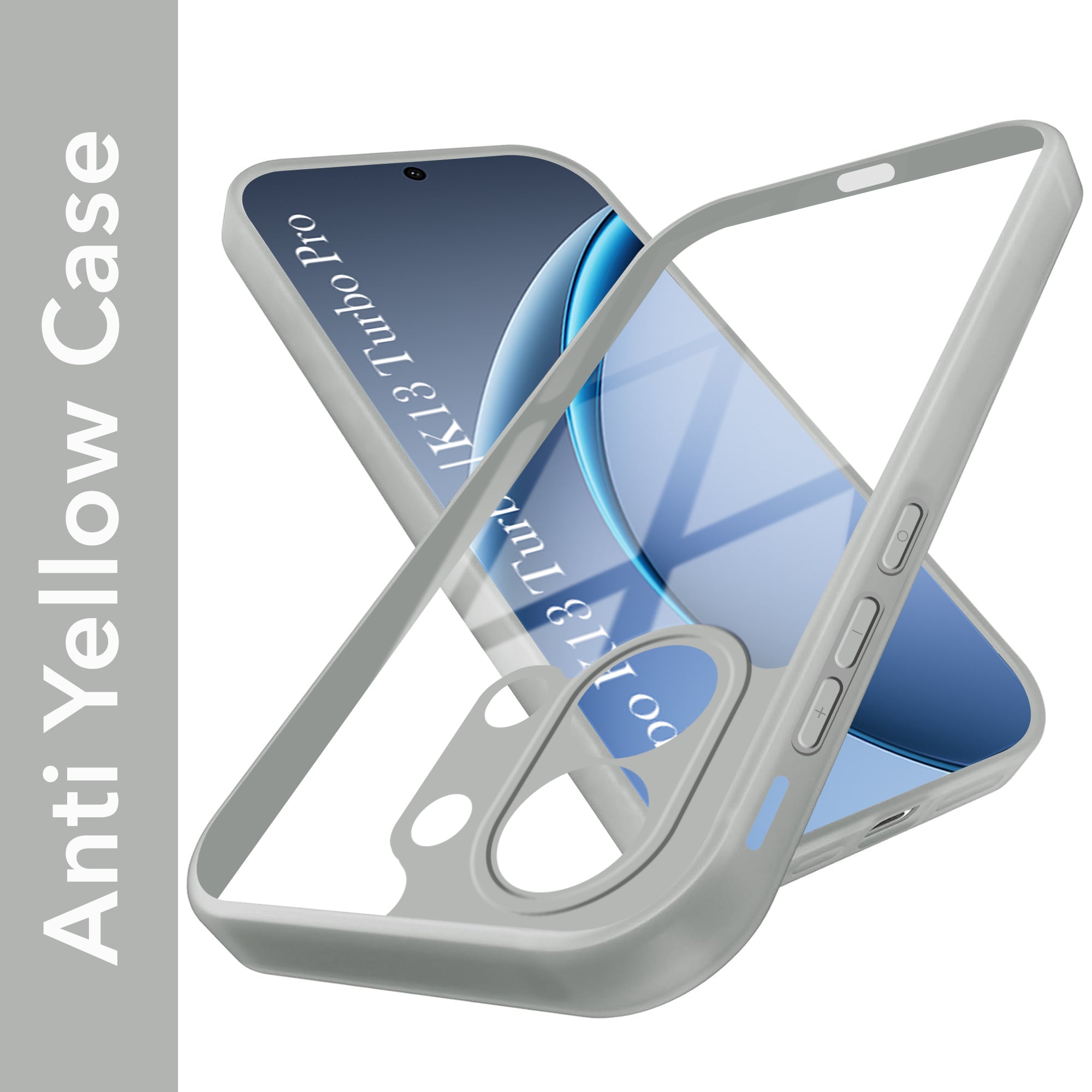 For Oppo K13 Turbo | Oppo K13 Turbo Pro Back Cover Case (Lifetime Anti Yellow | Anti Scratch | Crystal Clear Shockproof)