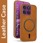 For Motorola Moto Edge 60 Pro Back Cover Case Leather Finish (MagSafe Compatible Wireless Charging | Soft Touch | Camera Bump Protection)