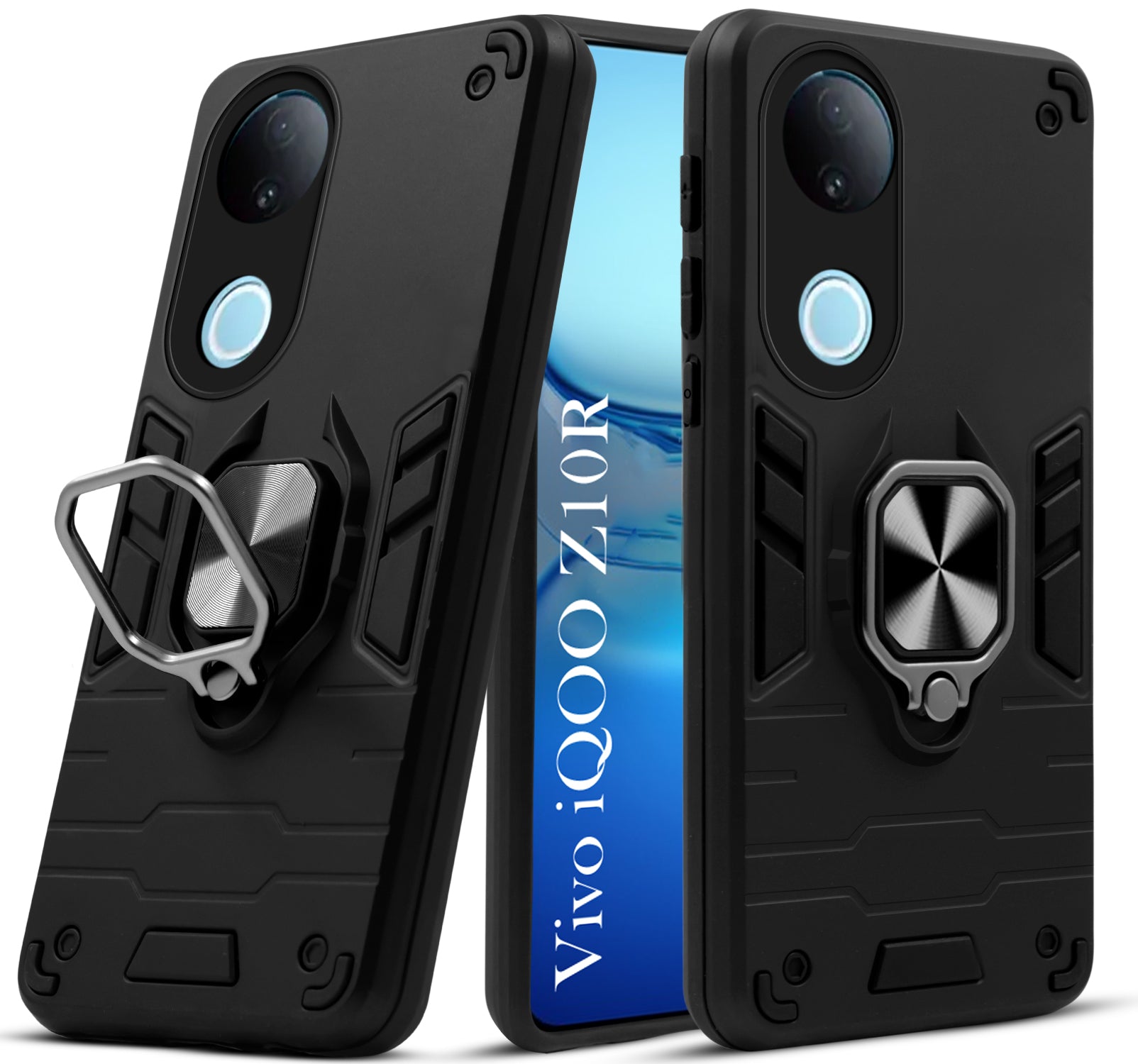 For Vivo iQOO Z10R Back Cover Case (Shockproof Polycarbonate Dual Layer Hybrid Armor)