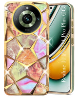 For Realme 11 Pro 5G | Realme 11 Pro Plus 5G Back Cover Case (Dual Design Glitter Sparkle and Detachable Diamond Print Case | Soft and Flexible)