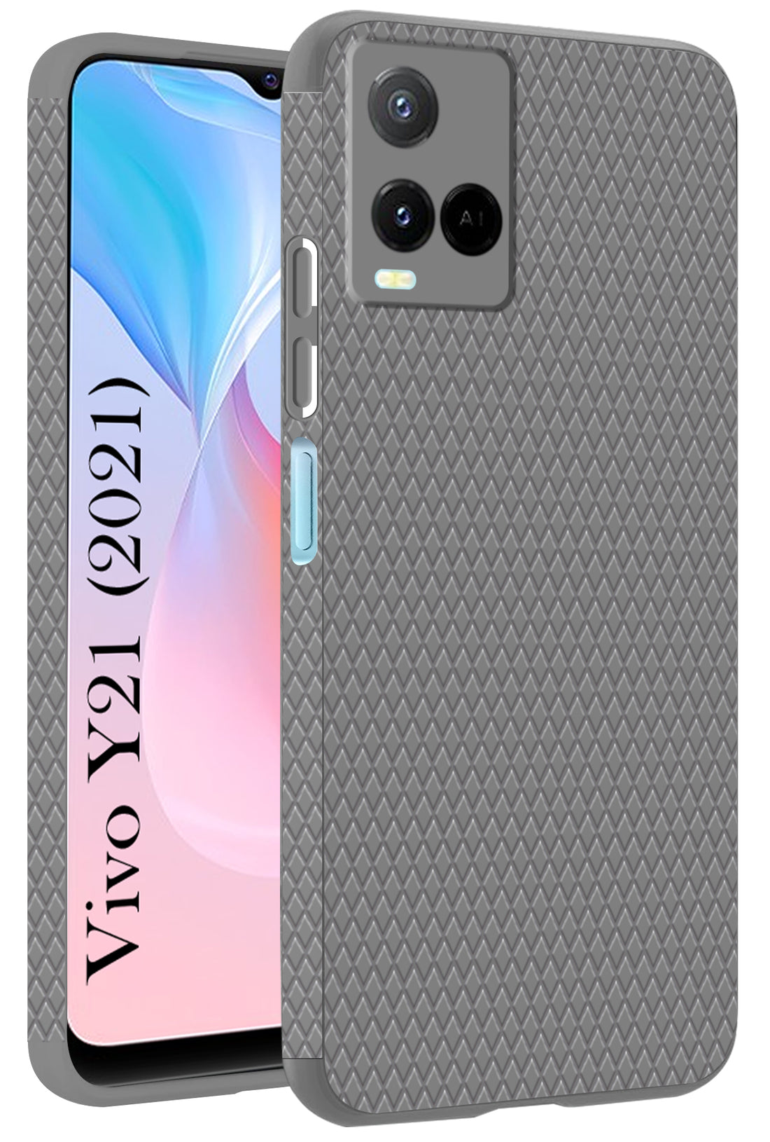 For Vivo Y21 2021 Back Cover Case (Liquid Silicone | Side Grip | Camera Protection)