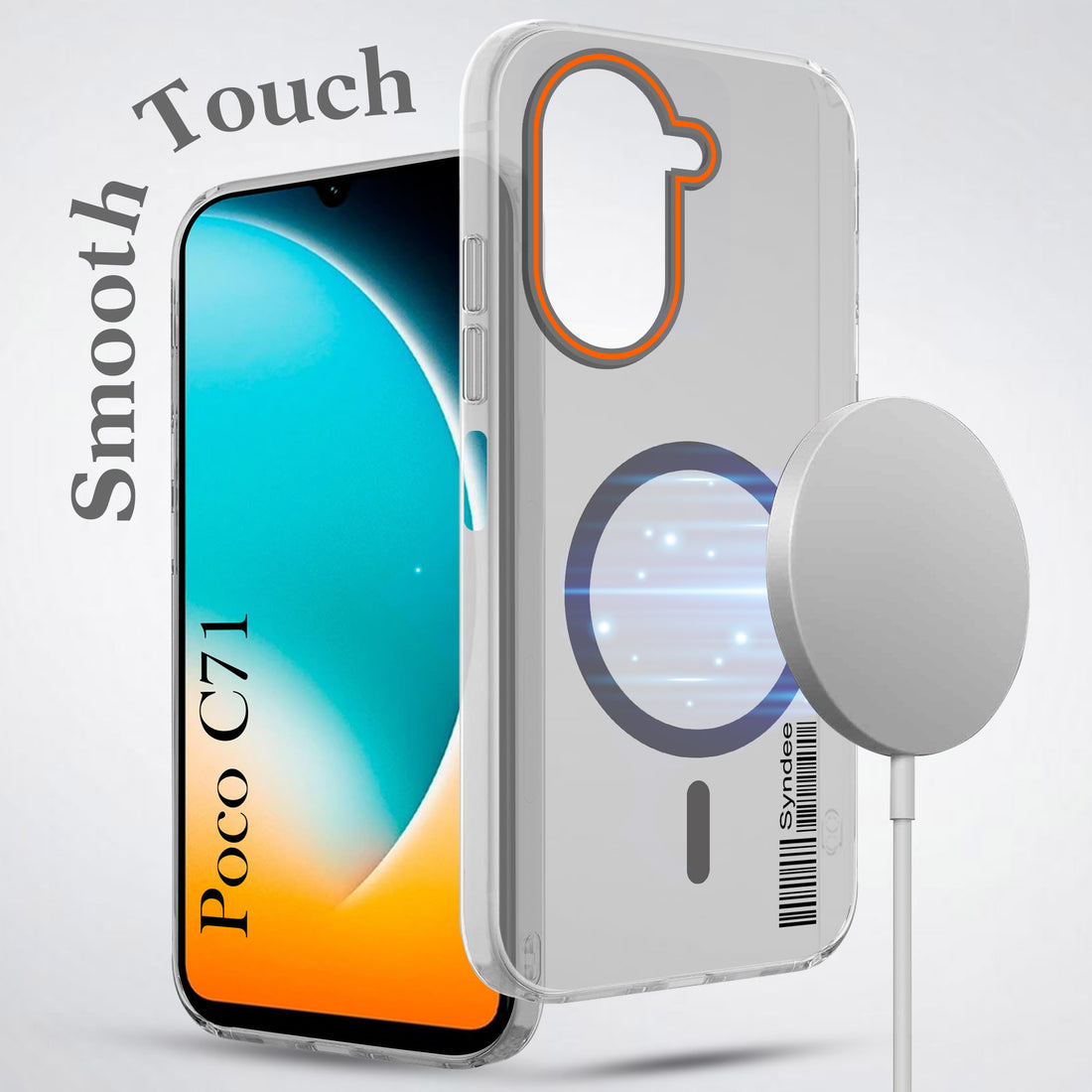 For Poco C71 Back Cover Case (Soft Touch | Camera Bump Protection | MagSafe Compatible | Matte Finish)