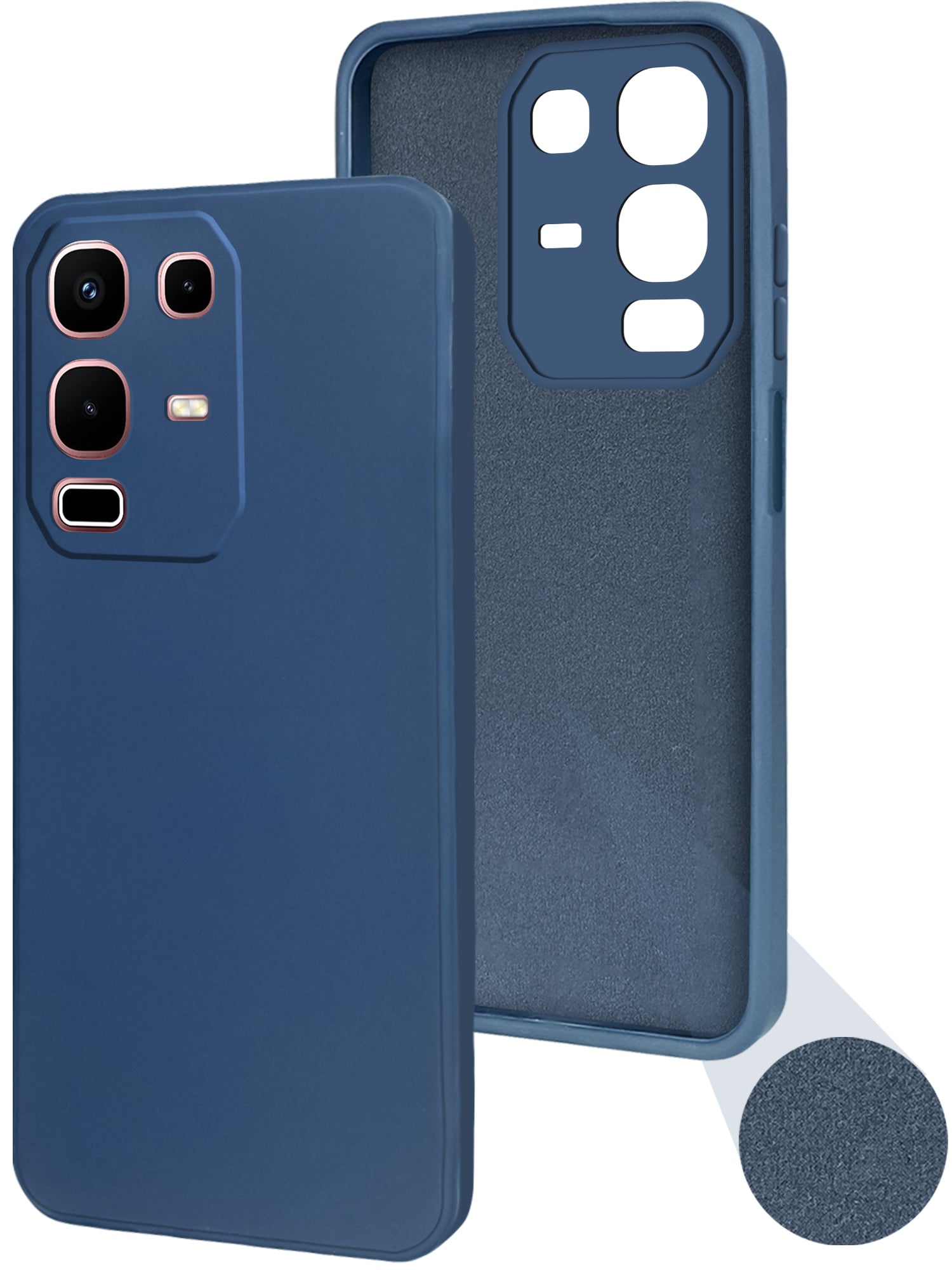 For Infinix Note 50x Back Cover Case (Matte Finish Silicone with Inside Fiber cloth)