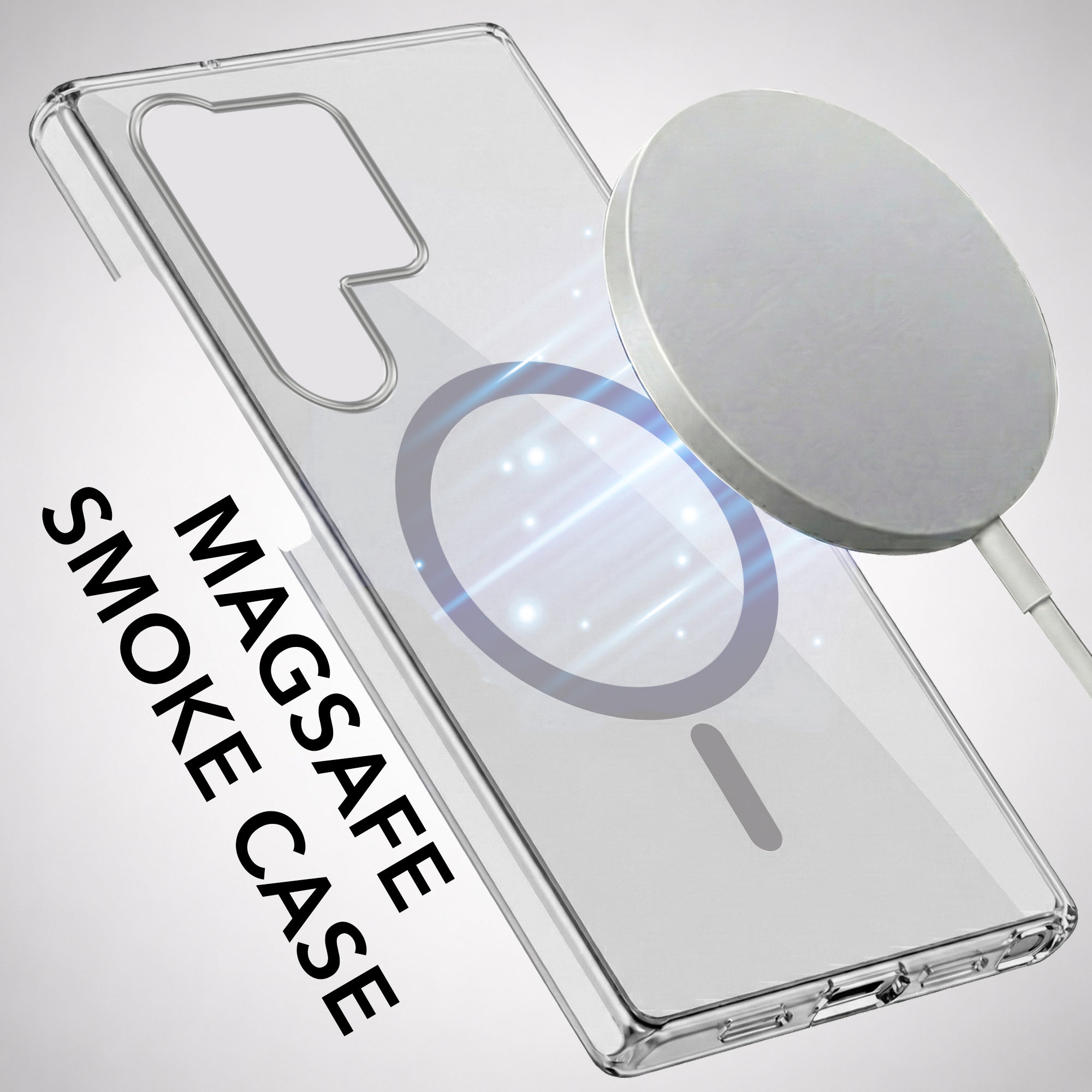 For Samsung Galaxy S23 Ultra Back Cover Case Lifetime Anti-Yellow MagSafe Compatible Clear (Sleek Hard Crystal | Shockproof and Camera Protection)