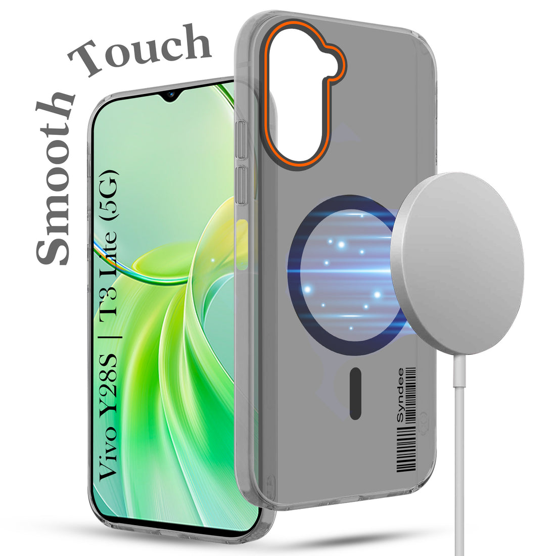 For Vivo T3 Lite 5G | Vivo Y28s 5G Back Cover Case (Soft Touch | Camera Bump Protection | MagSafe Compatible | Matte Finish)