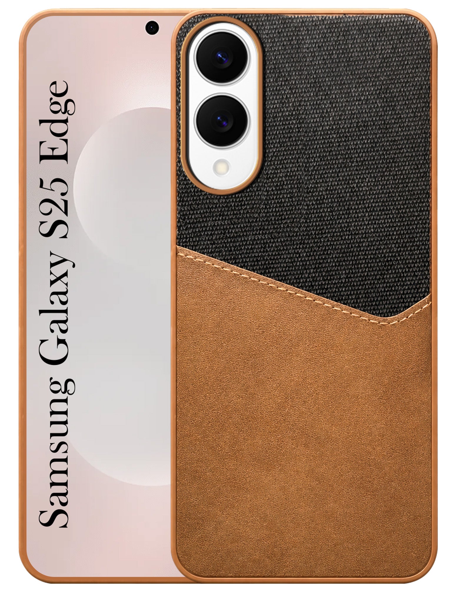 For Samsung Galaxy S25 Edge (Dual PU Leather Stitch | Professional Minimalist | Soft and Flexible)