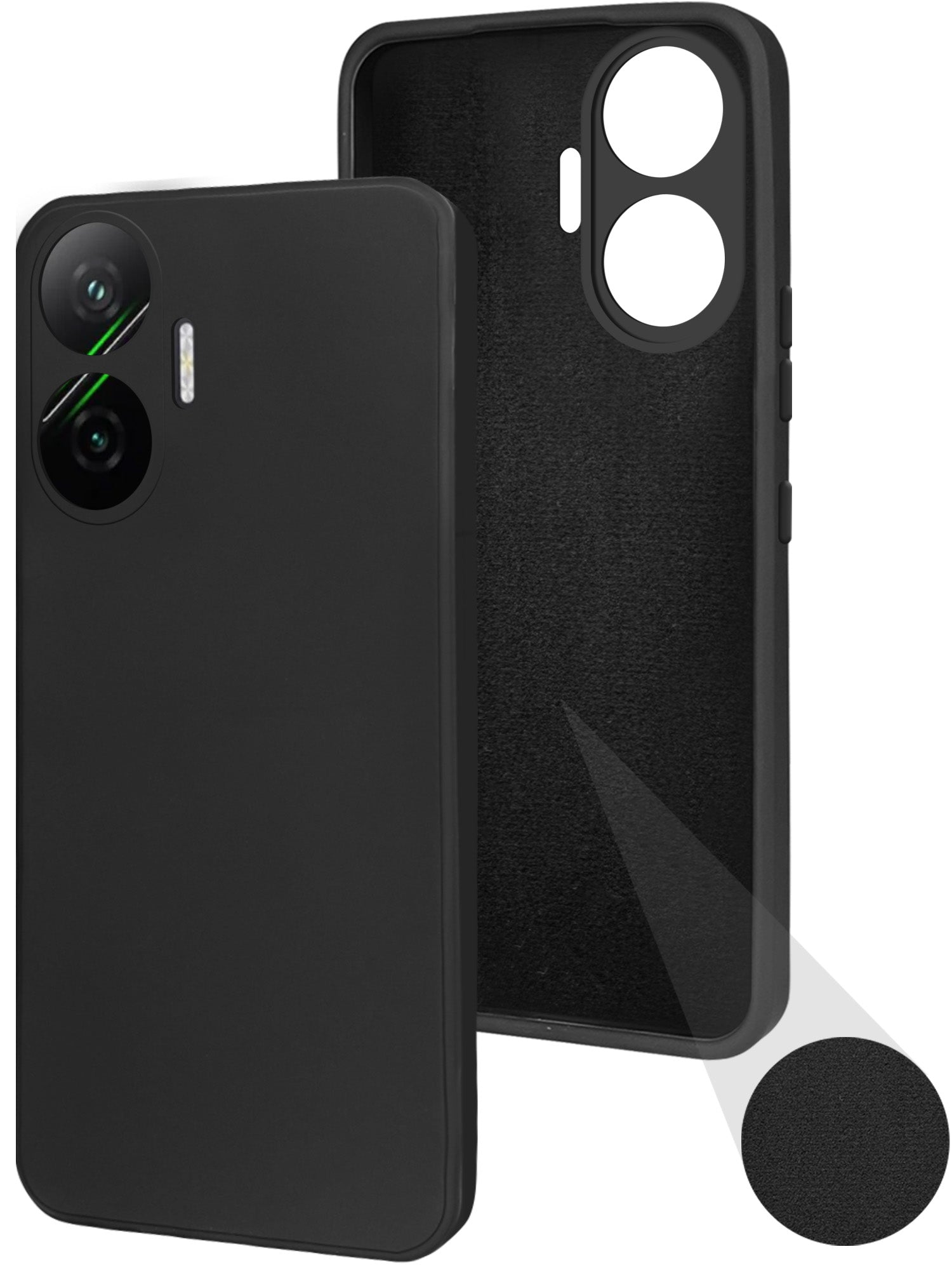 For Xiaomi Poco F7 5G Back Cover Case (Matte Finish Silicone with Inside Fiber cloth)