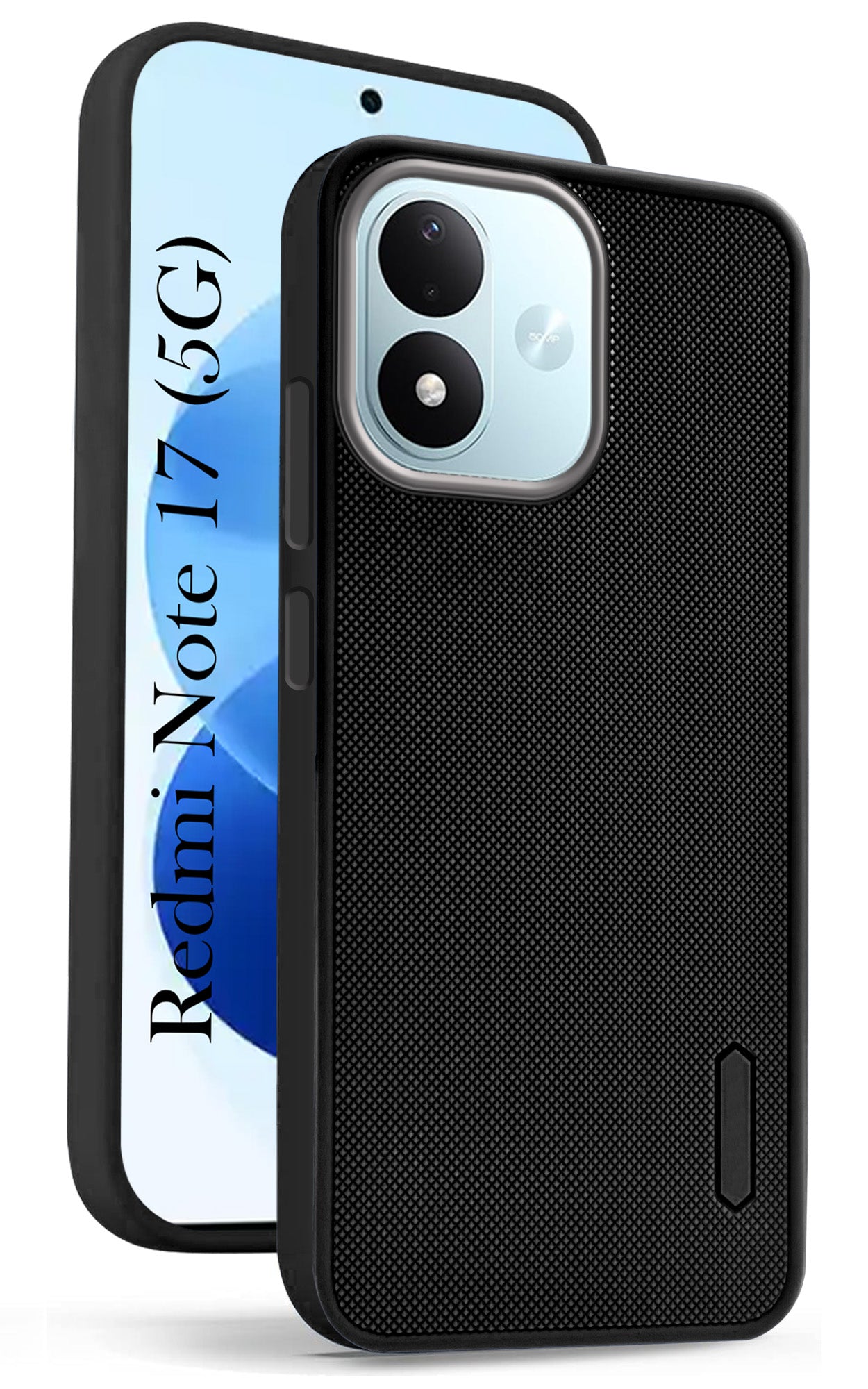 For Redmi Note 17 5G Back Cover Case Rubberised (Textured Grip Design| Micro-Fiber Cloth Inside | Slim and Light Weight | Soft Touch and Feel)