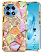 For OnePlus 12R 5G Back Cover Case (Dual Design Glitter Sparkle and Detachable Diamond Print Case | Soft and Flexible)