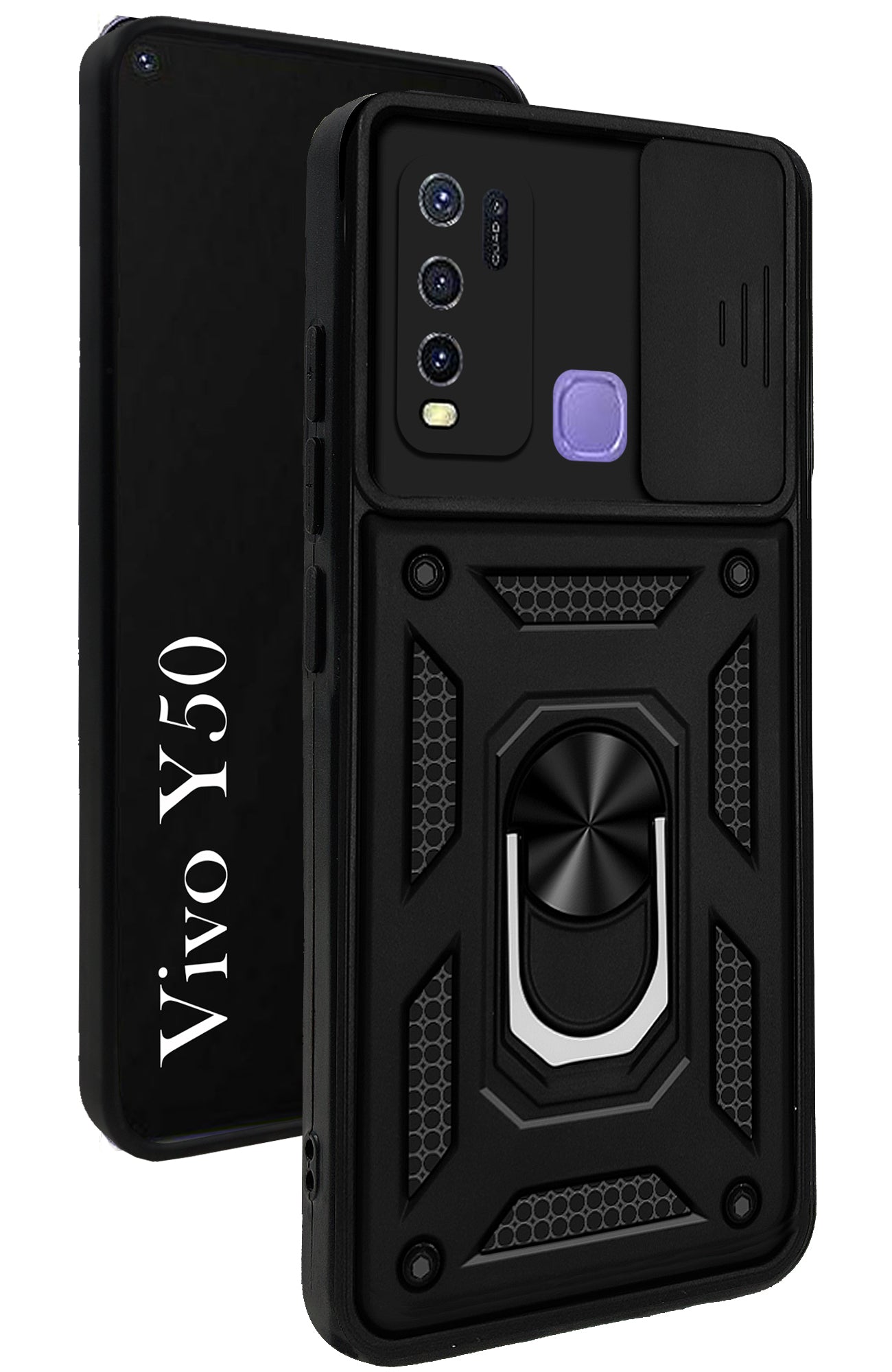 For Vivo Y50 Back Cover Case (Hybrid Dual Armor Polycarbonate)