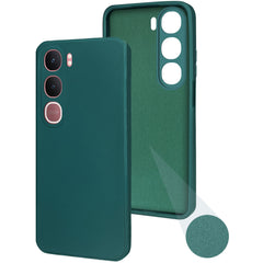 For Vivo Y31 5G Back Cover Case (Matte Finish Silicone with Inside Fiber cloth)