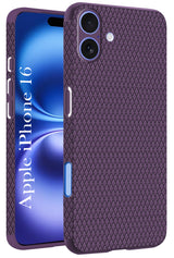 For Apple iPhone 16 Back Cover Case (Liquid Silicone | Side Grip | Camera Protection)
