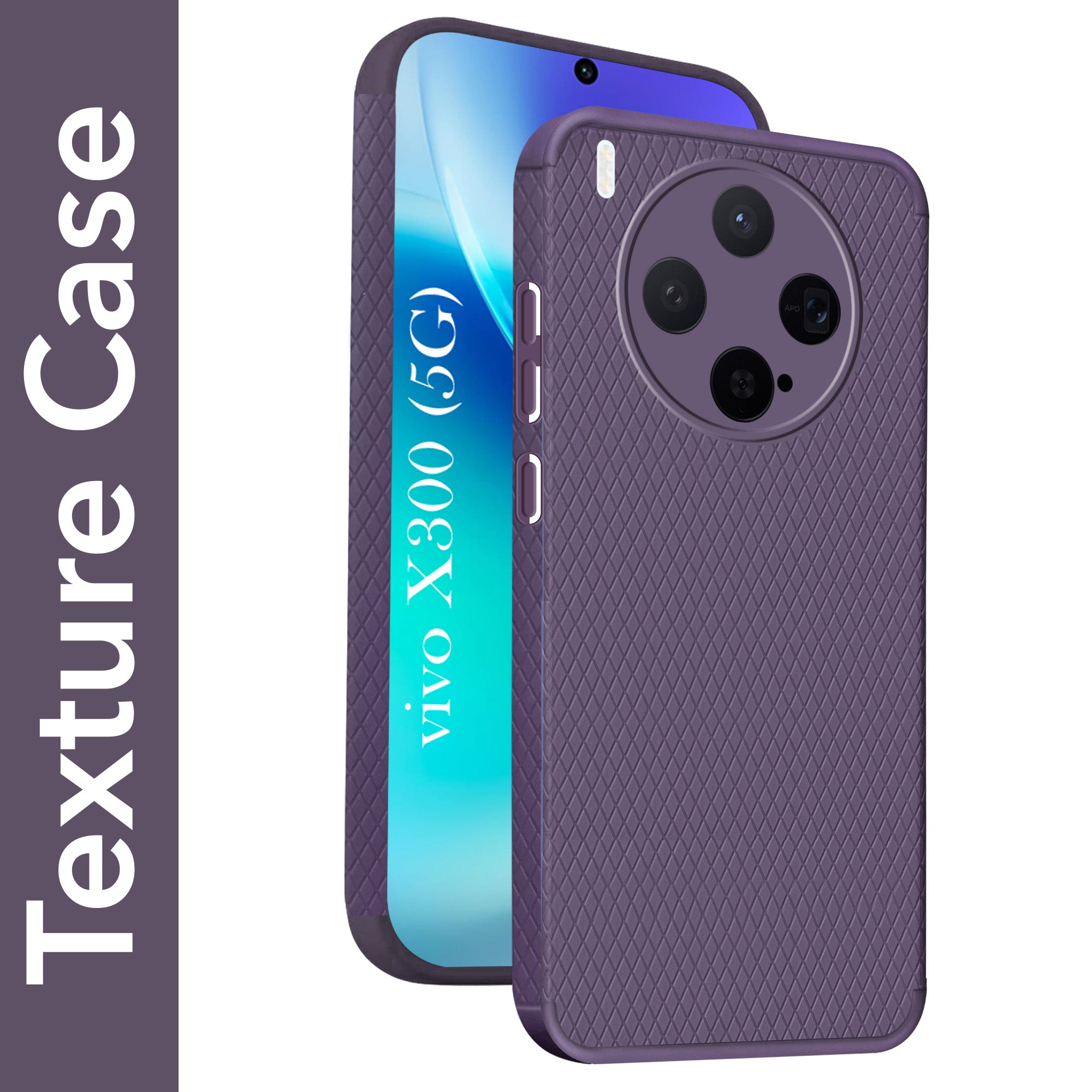 For Vivo X300 5G Back Cover Case Liquid Silicone (Camera Protection | Side Grip Texture | Soft and Flexible)