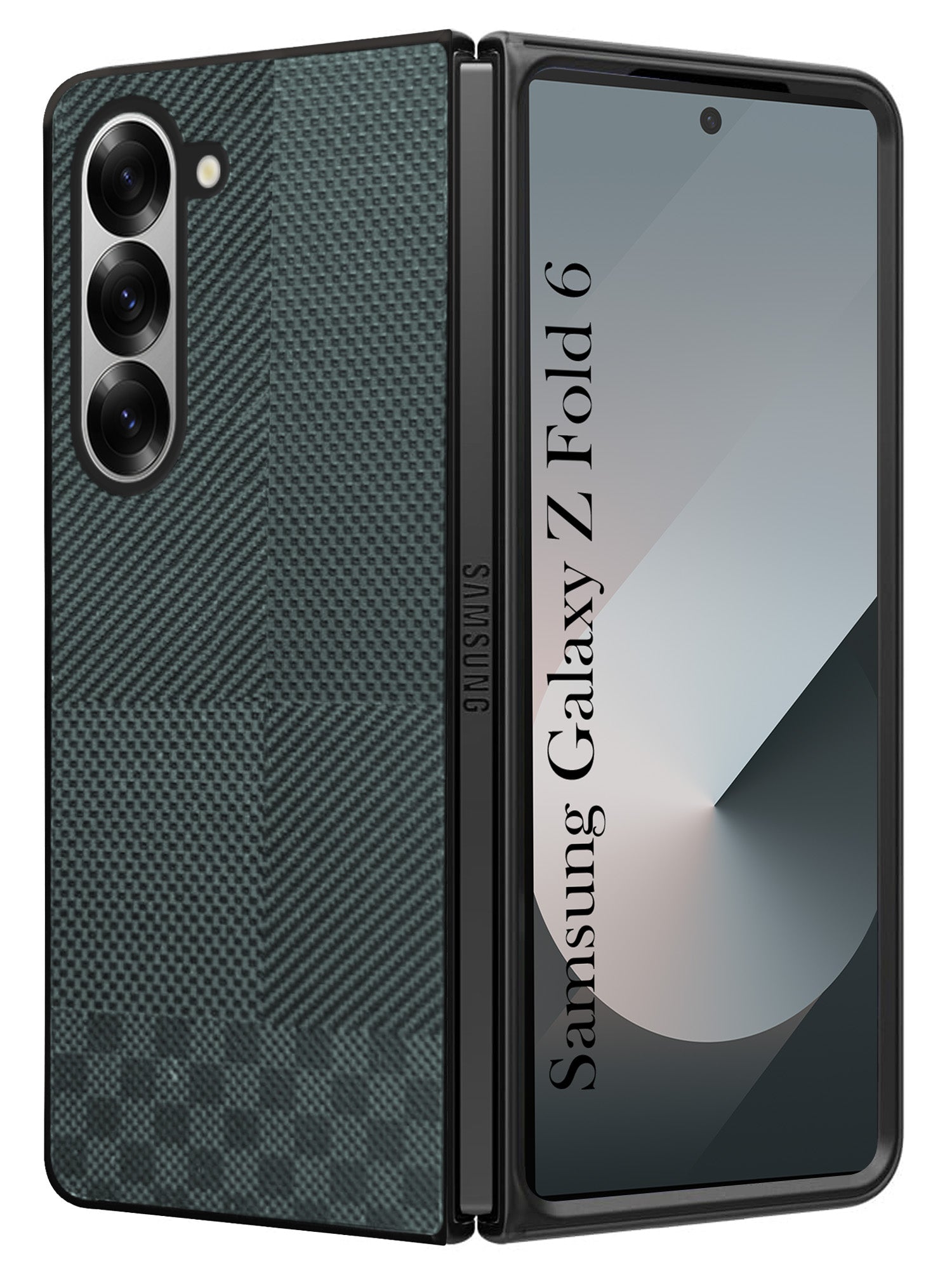 For Samsung Galaxy Z Fold 6 5G Back Flip Case Cover (Craft Printed Design | Hybrid Texture | Inside Microfiber Cloth)