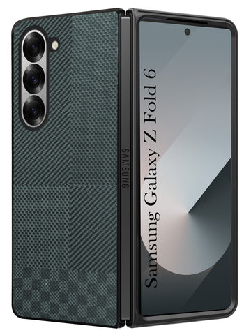 For Samsung Galaxy Z Fold 6 5G Back Flip Case Cover (Craft Printed Design | Hybrid Texture | Inside Microfiber Cloth)