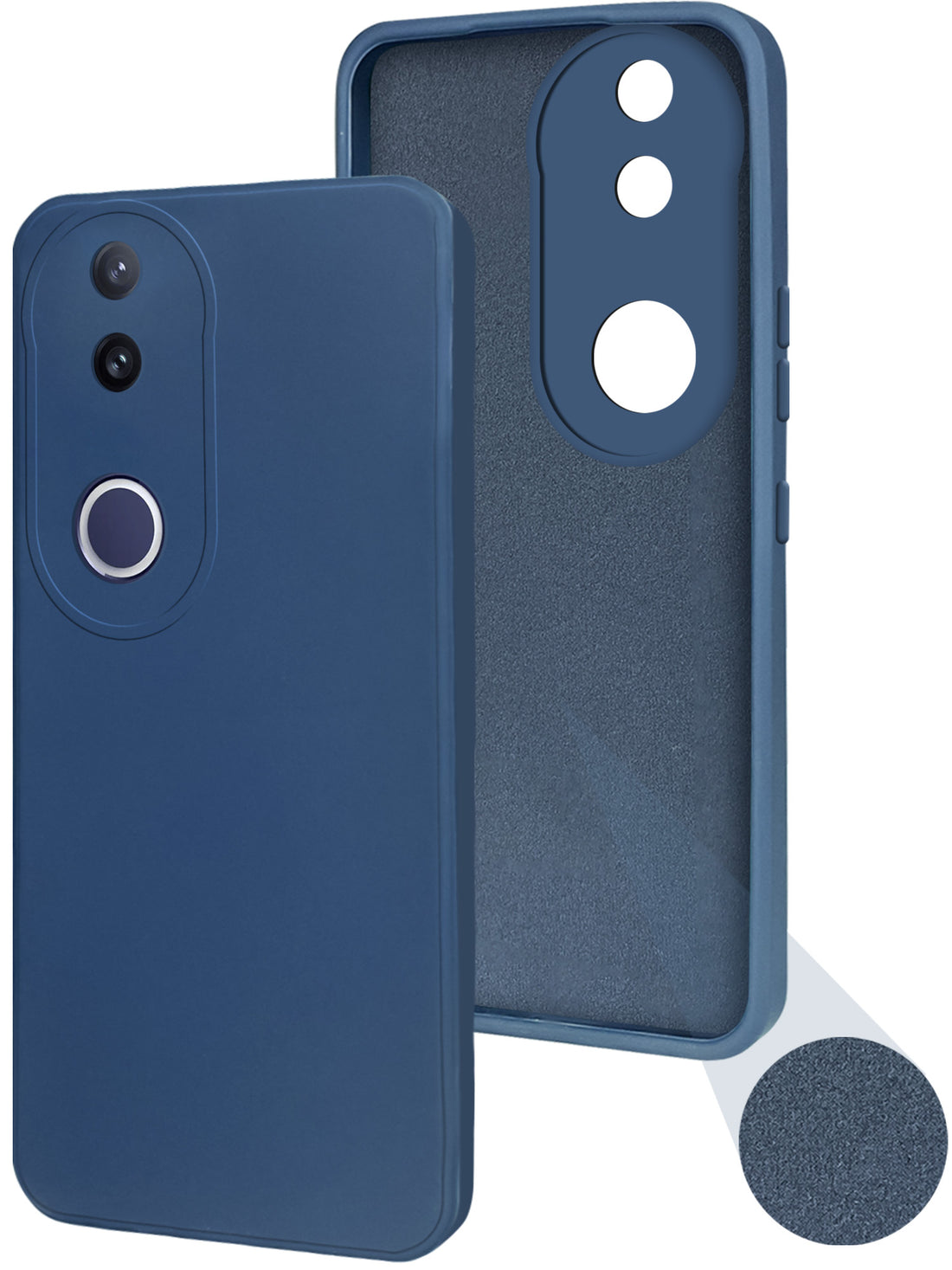For Vivo V50 | Vivo V50e Back Cover Case (Matte Finish Silicone with Inside Fiber Cloth)