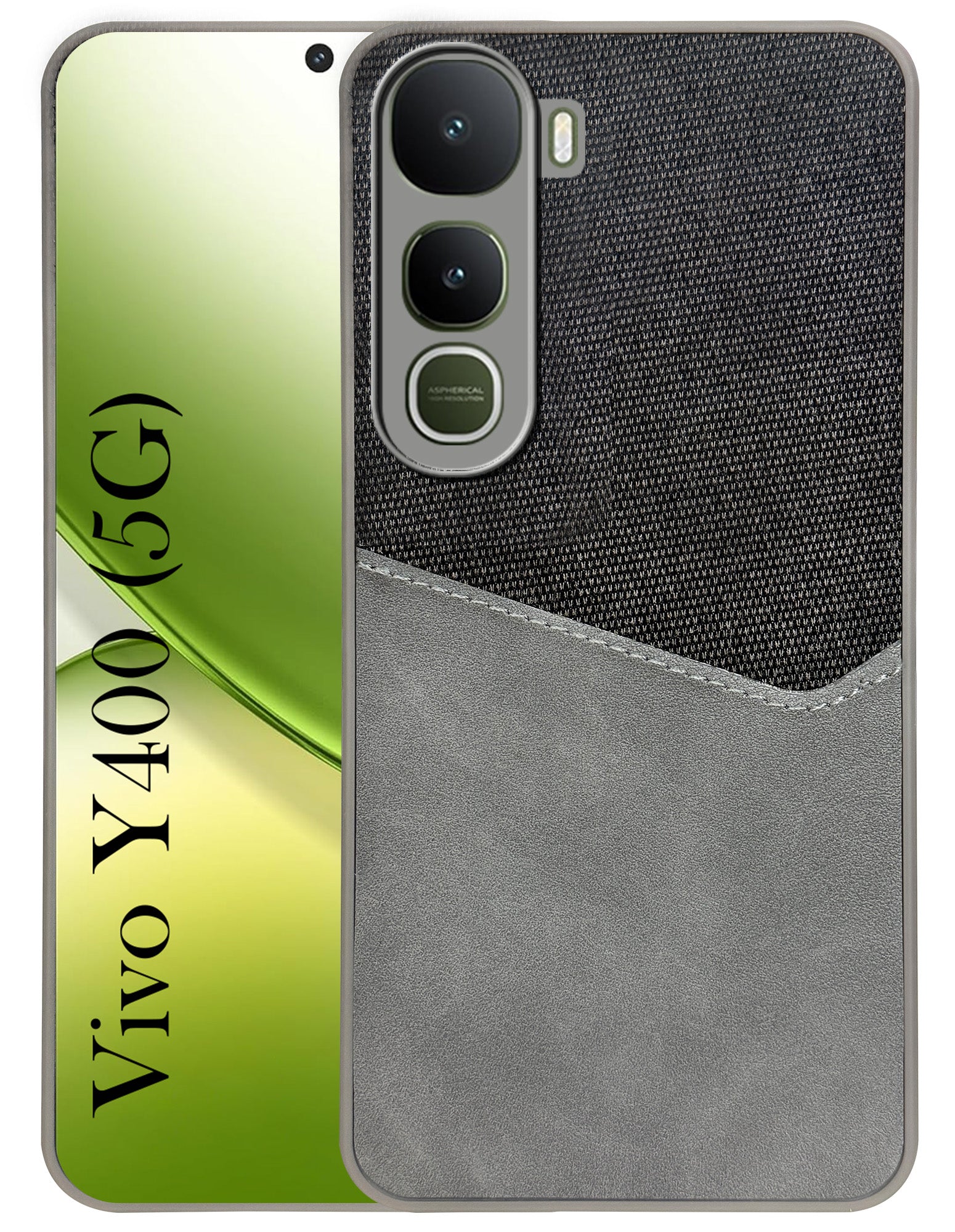 For Vivo Y400 Back Cover Case (Dual PU Leather Stitch | Professional Minimalist | Soft and Flexible)