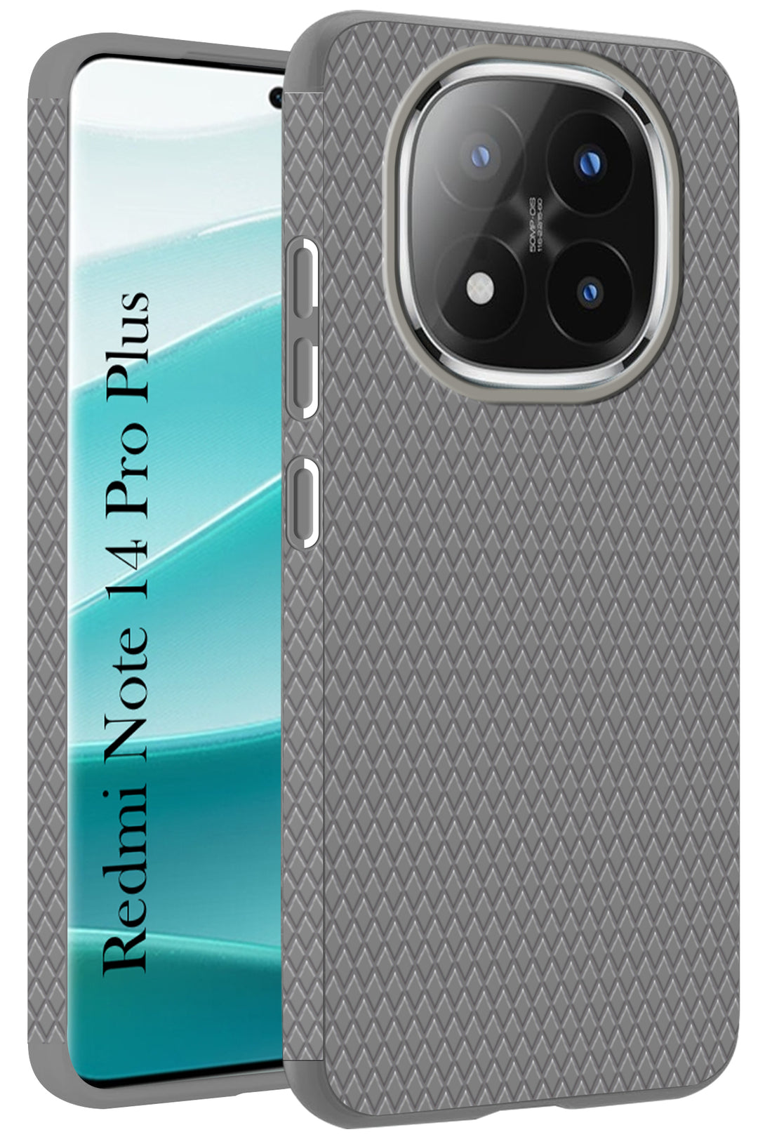 For Redmi Note 14 Pro Plus Back Cover Case  (Liquid Silicone | Side Grip | Camera Protection)