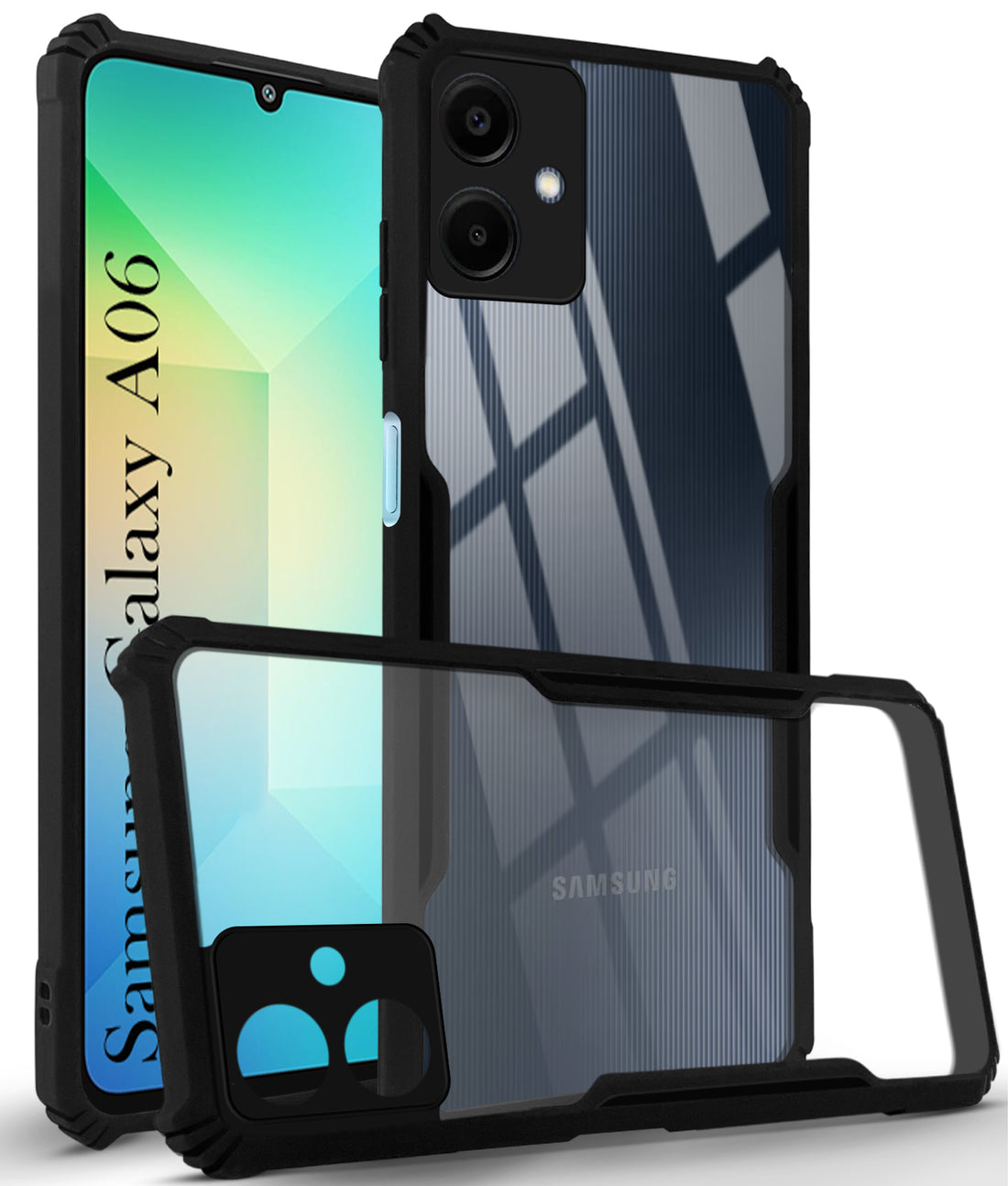 For Samsung Galaxy A06 Back Cover Case ( Shockproof with Polycarbonate Clear Panel | Professional )
