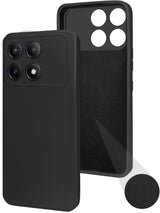 For Xiaomi Redmi K70E Back Cover Case ( Matte Finish Silicone with Inside Fiber cloth)