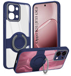 For Oppo F31 5G | Oppo F33 5G Back Cover Case with stand (Built-in Ring Holder Kickstand | Lifetime Anti Yellow | Camera Protection)