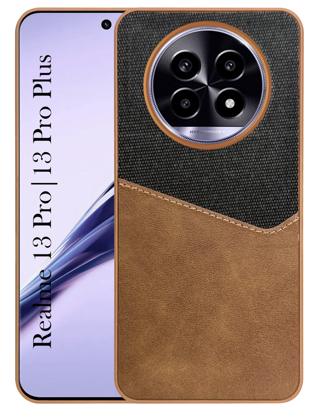 For Realme 13 Pro | 13 Pro Plus Back Cover Case (Dual PU Leather Stitch | Professional Minimalist | Soft and Flexible)