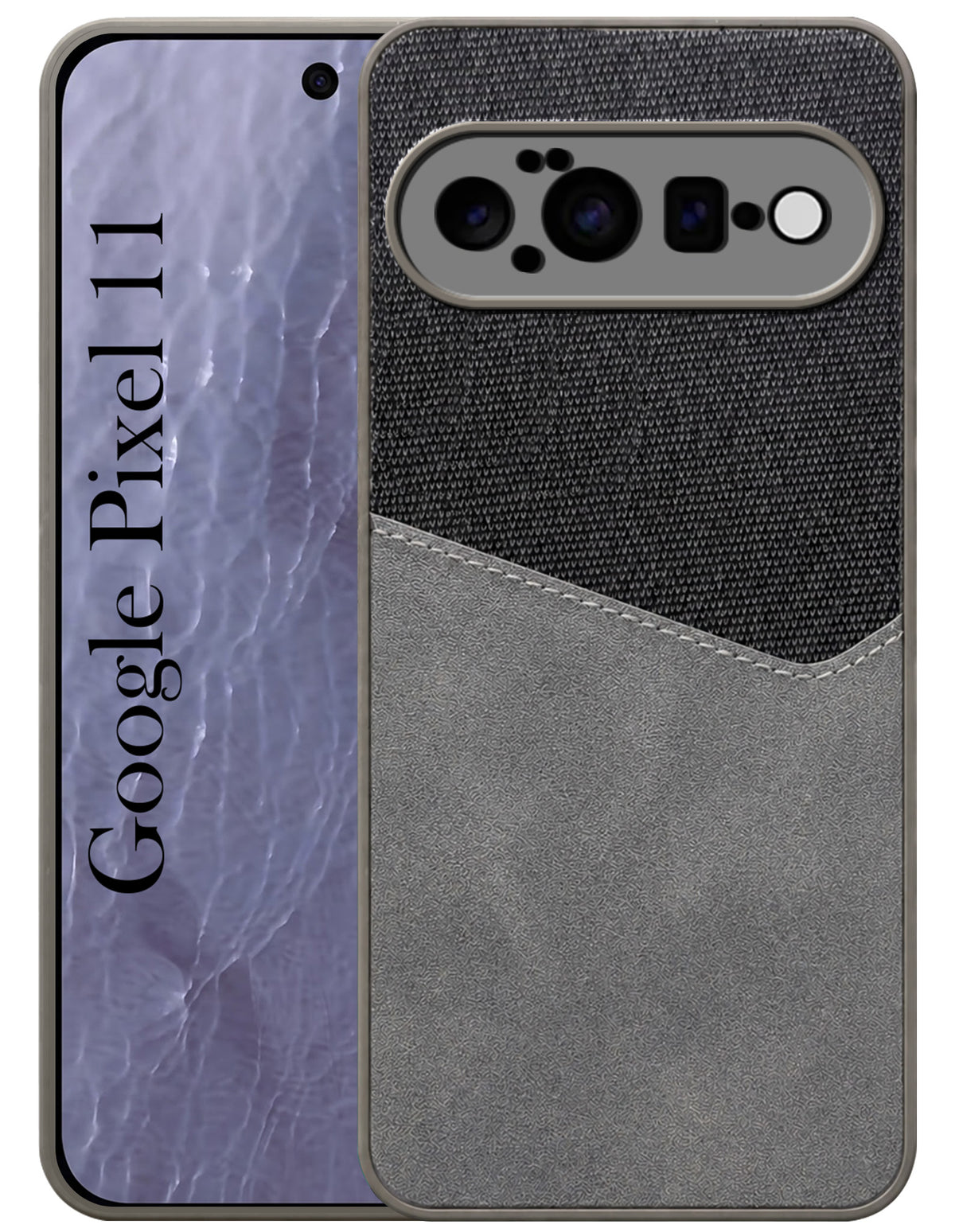 For Google Pixel 11 Back Cover Case (Dual PU Leather Stitch | Professional Minimalist | Soft and Flexible)